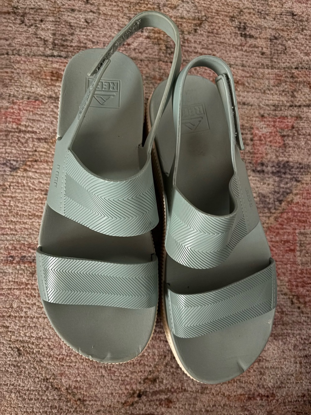 Reef Water Vista Platform Slingback Sandals | Dusty Blue | Women’s Size 10